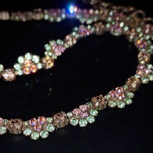 Sorrelli pastel crystal scallop necklace